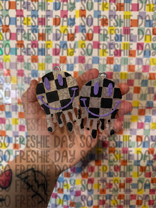 Checkered Drip Smiley Vents